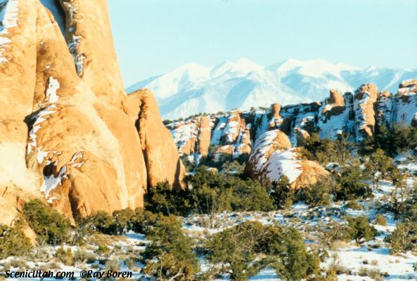 Arches - Winter and the LaSals