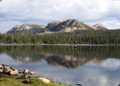Fishing from canoe in Mirror Lake