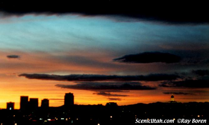 Salt Lake at Sunset